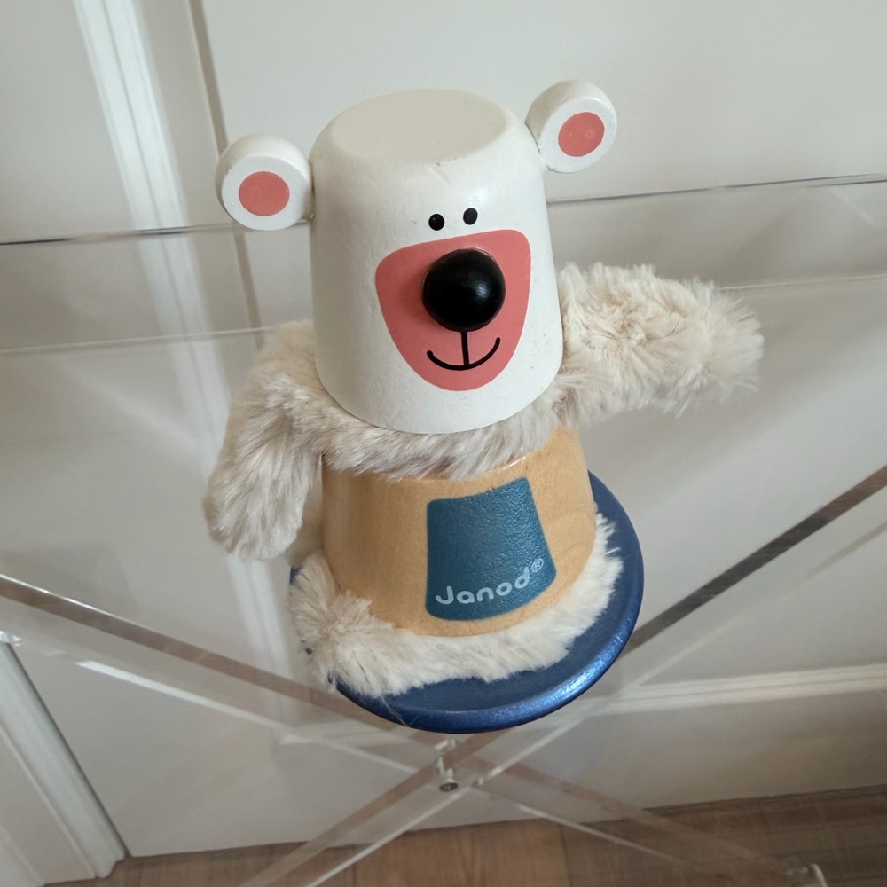 Toddler/Baby Janod stacking polar bear set EUC